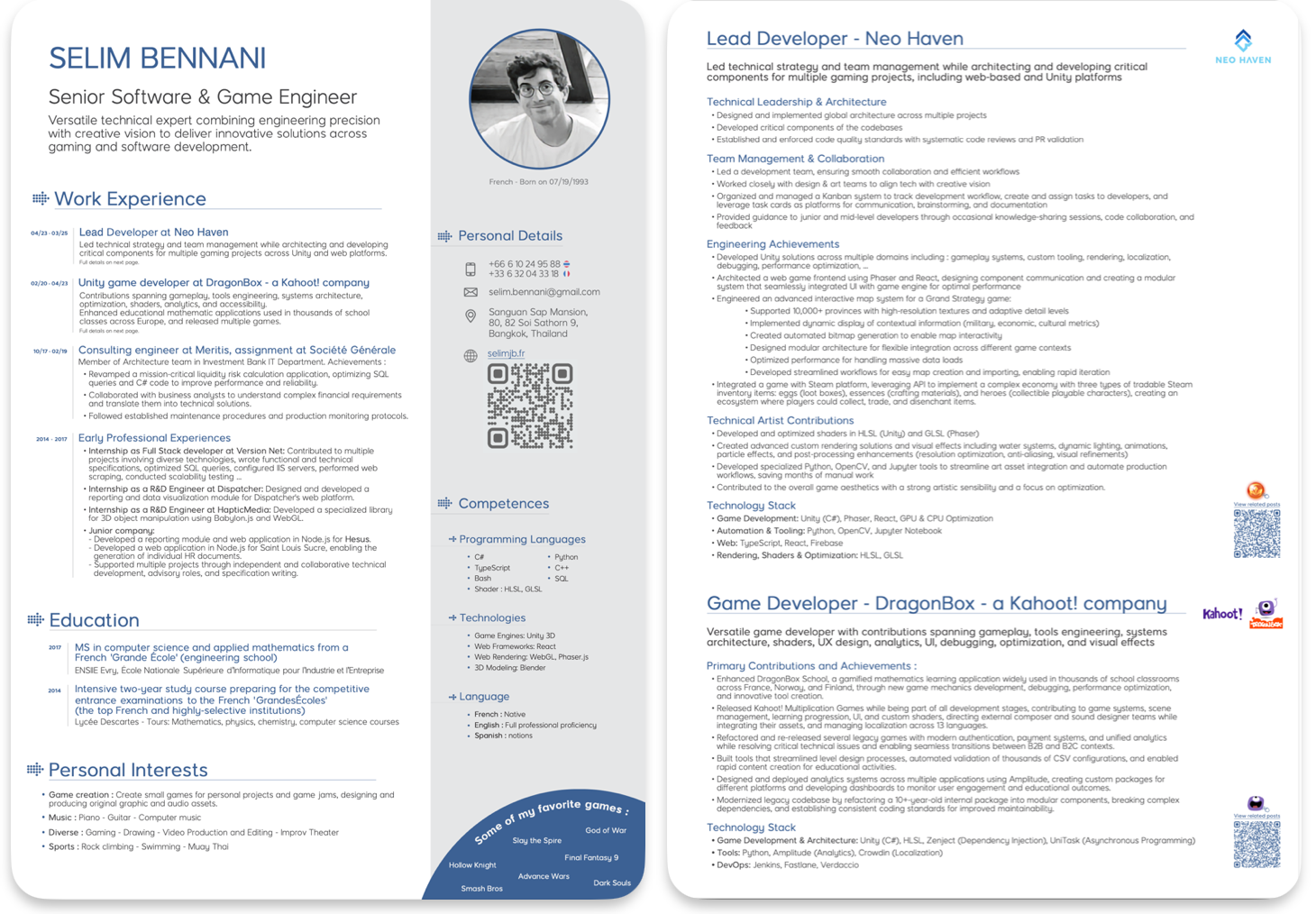 Resume of Selim Bennani